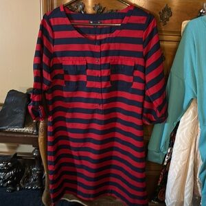Like new never worn gap blue red striped tshirt dress medium
